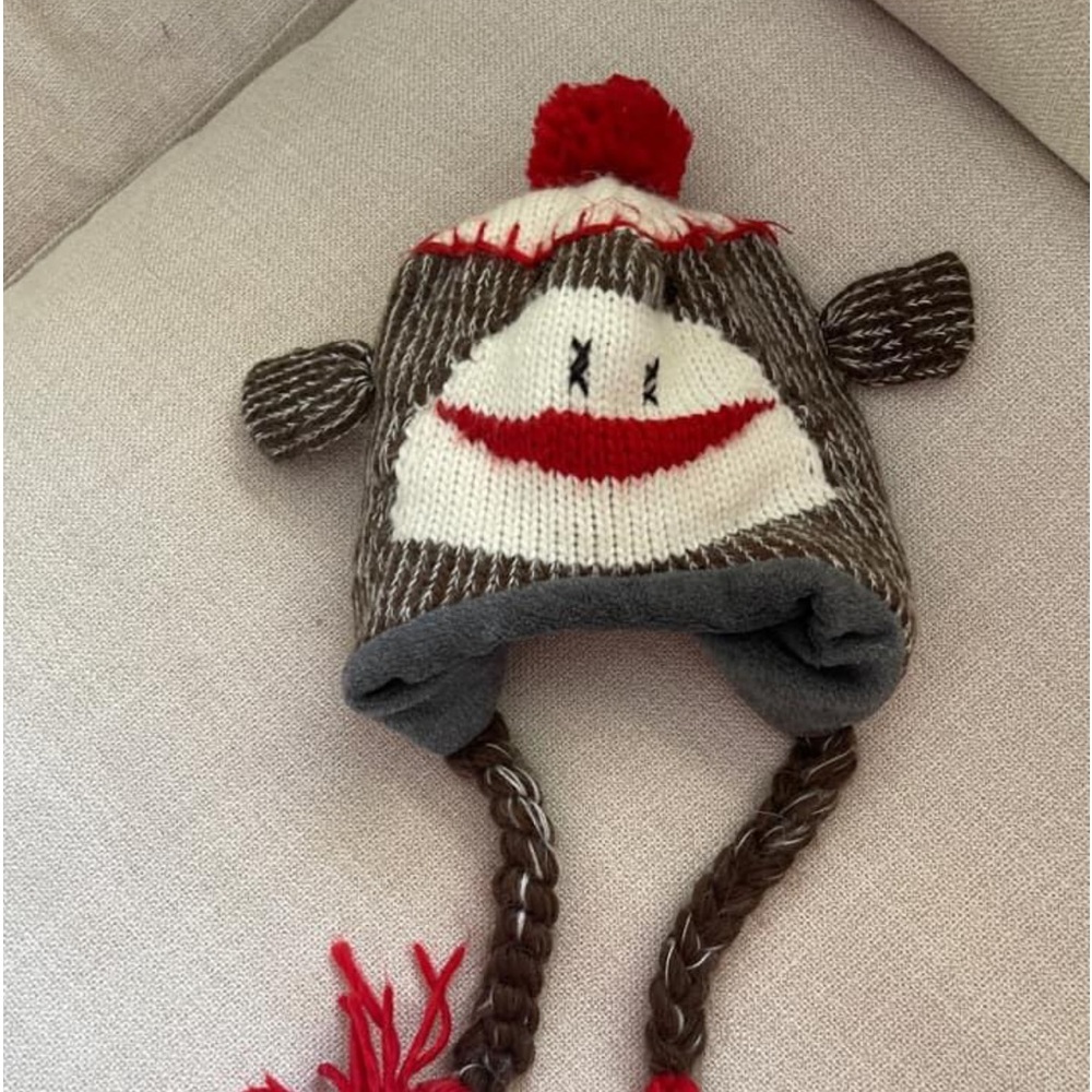 Kids Sock Monkey Hat.
